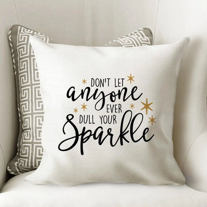 Throw Pillow Gift - Motivational Pillow Cover With Black & Gold Quote, Twill Canvas Joyful Moose