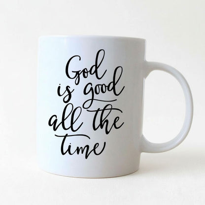 Christian Coffee Mug – God Is Good Mug | Bible Verse Ceramic Cup, Dishwasher Safe Joyful Moose