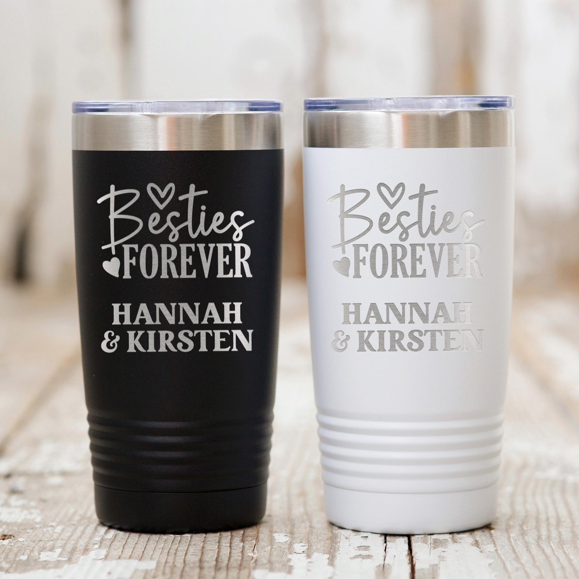 Personalized Travel Tumbler – Custom Friendship Gift | Double Wall Insulated Mug Joyful Moose