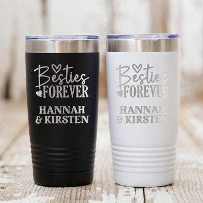 Personalized Travel Tumbler – Custom Friendship Gift | Double Wall Insulated Mug Joyful Moose
