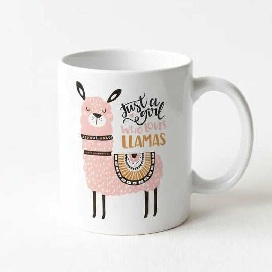 Llama Coffee Mug – Whimsical Ceramic Cup, Dishwasher Safe 11 oz & 15 oz Joyful Moose
