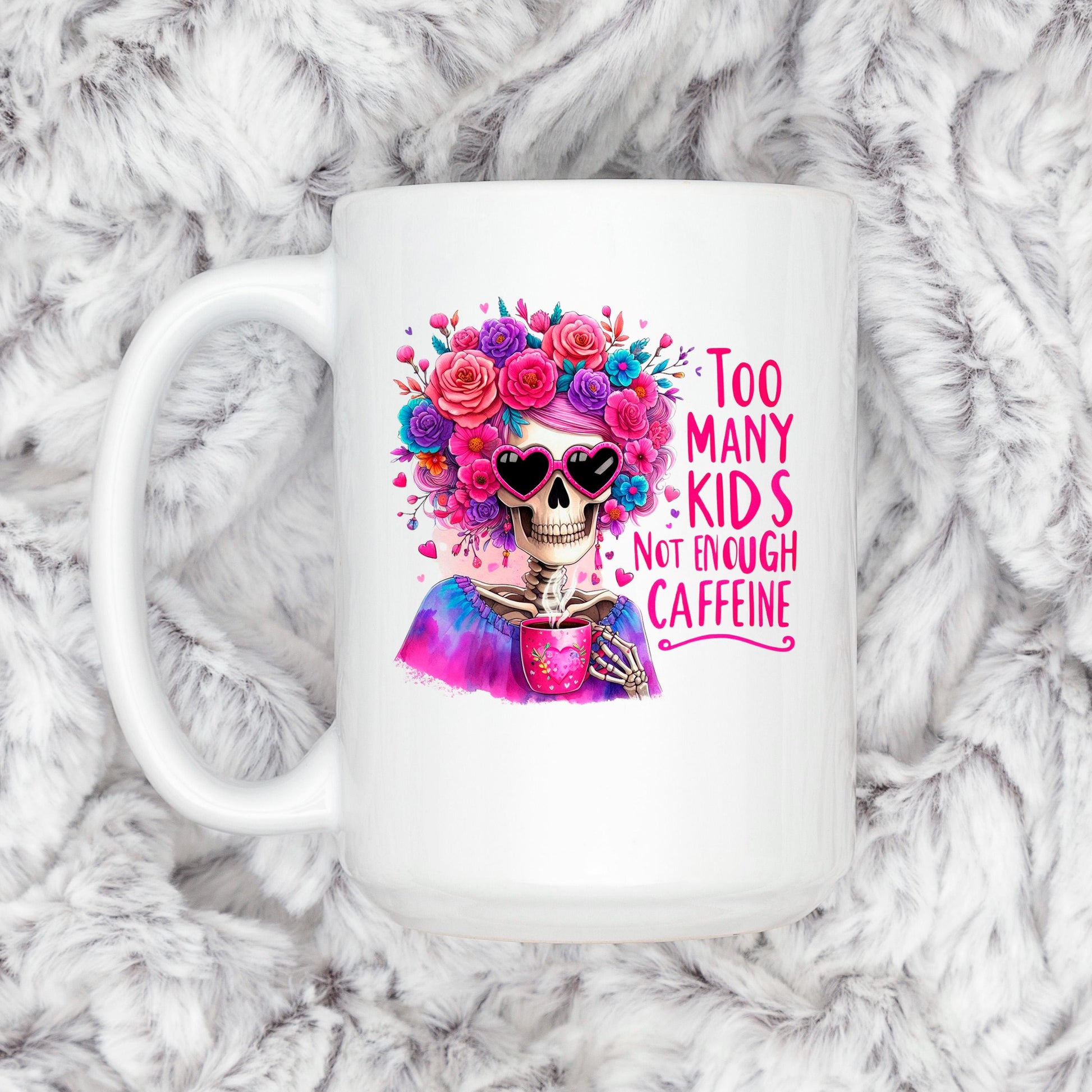 Funny Coffee Mug – Colorful Ceramic Tea Cup with Vibrant Floral Crown Design Joyful Moose