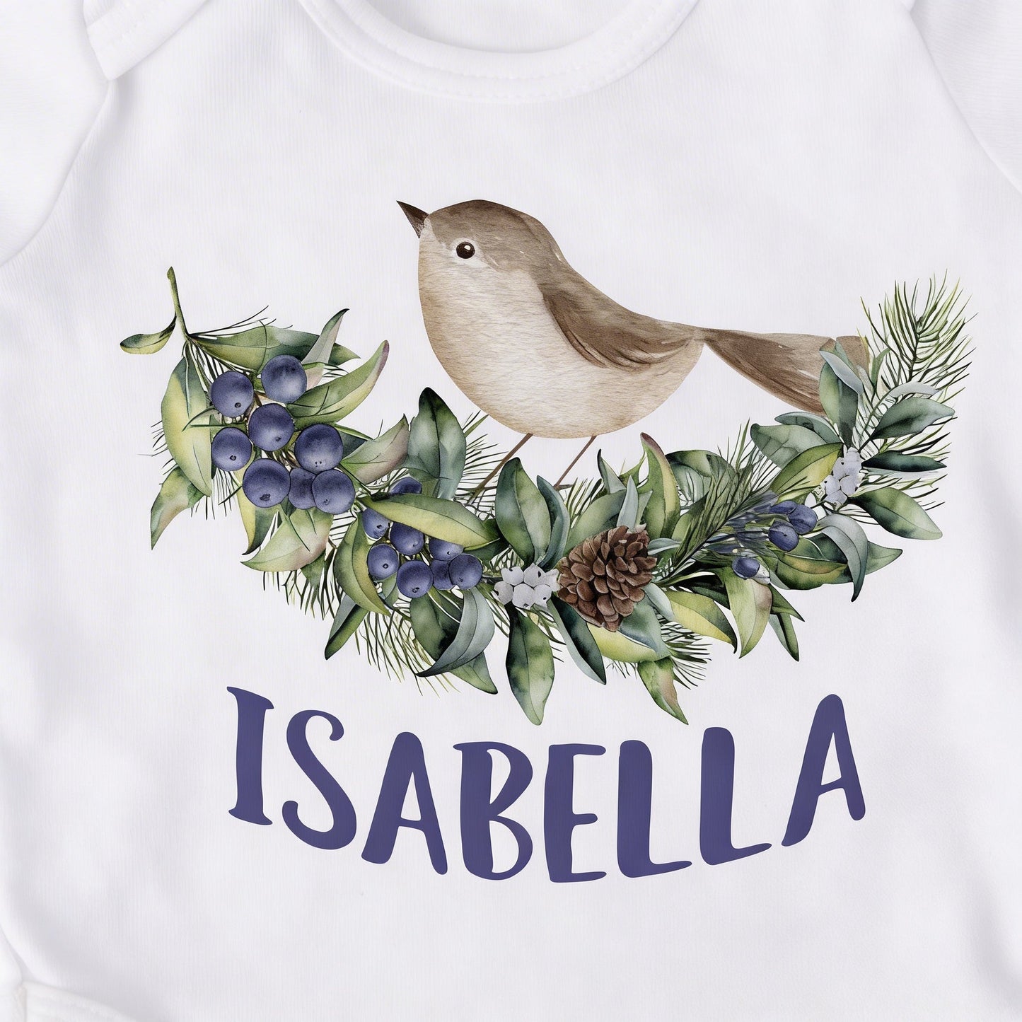 Personalized baby girl outfit, Baby Girl Bodysuit, Custom Baby Shower Gift, baby shower girl, woodland baby shirt spring greenery outfit Joyful Moose