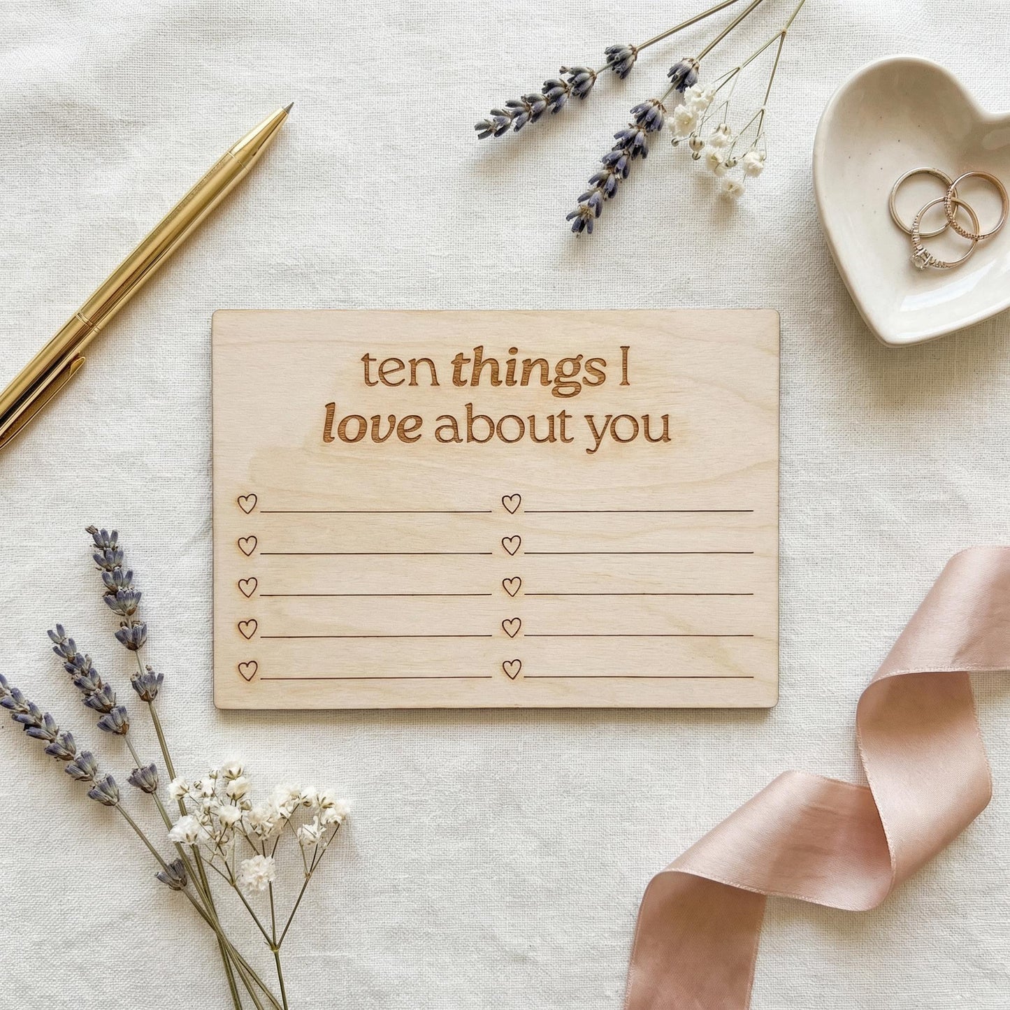 Engraved Wooden Love Note - Laser Engraved Card | Personalized Keepsake Gift Joyful Moose