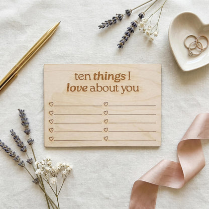 Engraved Wooden Love Note - Laser Engraved Card | Personalized Keepsake Gift Joyful Moose