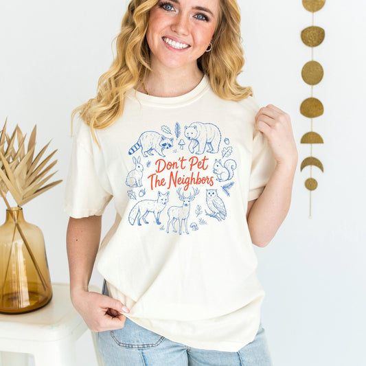 Cabin Core Shirt – Raccoon Hiking Tee With Woodcut Nature Lover Design Joyful Moose