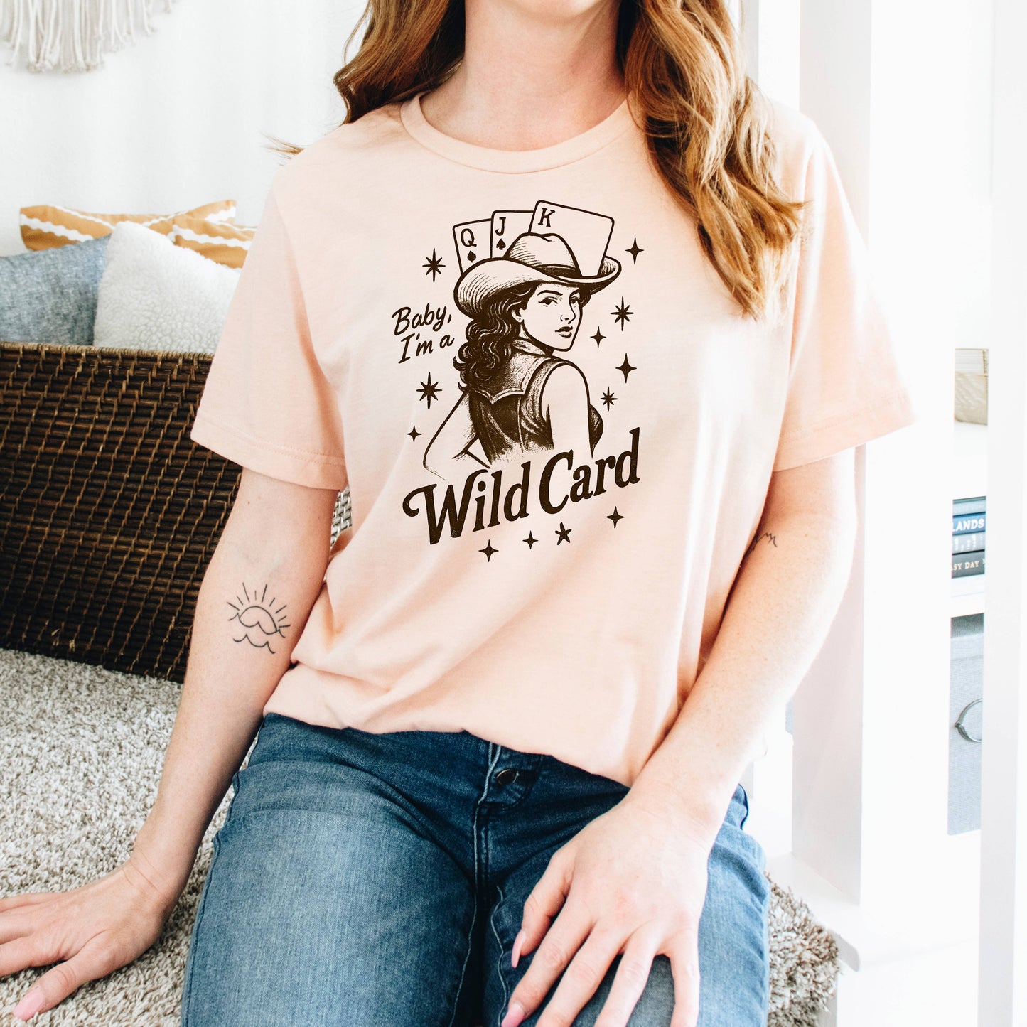 Baby, I'm a Wild Card Graphic Tee | Retro Western Cowgirl Joyful Moose