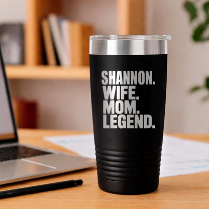 Personalized Stainless Steel Tumbler - 20 oz Double Wall Insulated Drinkware Joyful Moose