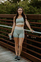 Checkered Gym Set Wild Cactus Boutique