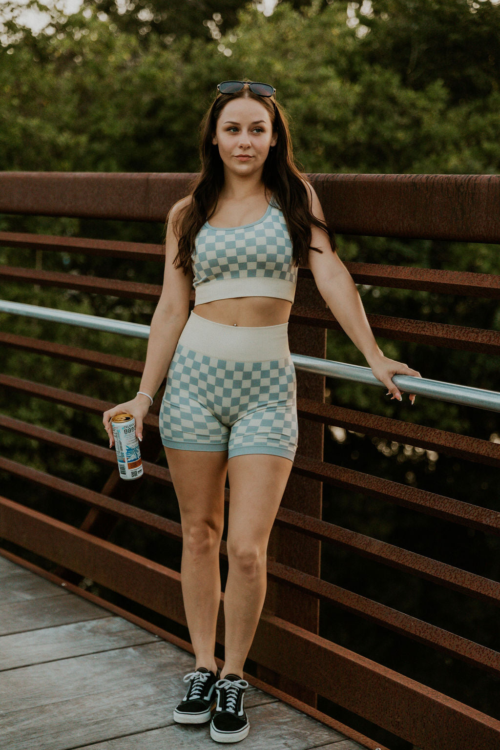 Checkered Gym Set Wild Cactus Boutique