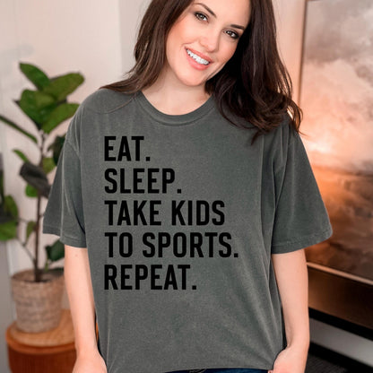 Sports Mom Graphic Tee – Soft Cotton Comfort Shirt for Parenting Hustle Joyful Moose