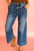 Ashleigh Blue Cropped High Rise Wide Leg Jeans Thread & Co. Boutique, LLC