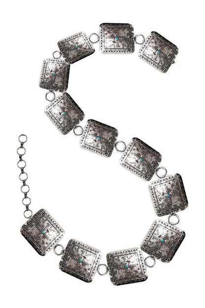 Western Metal Concho Chain Belt Wild Cactus Boutique