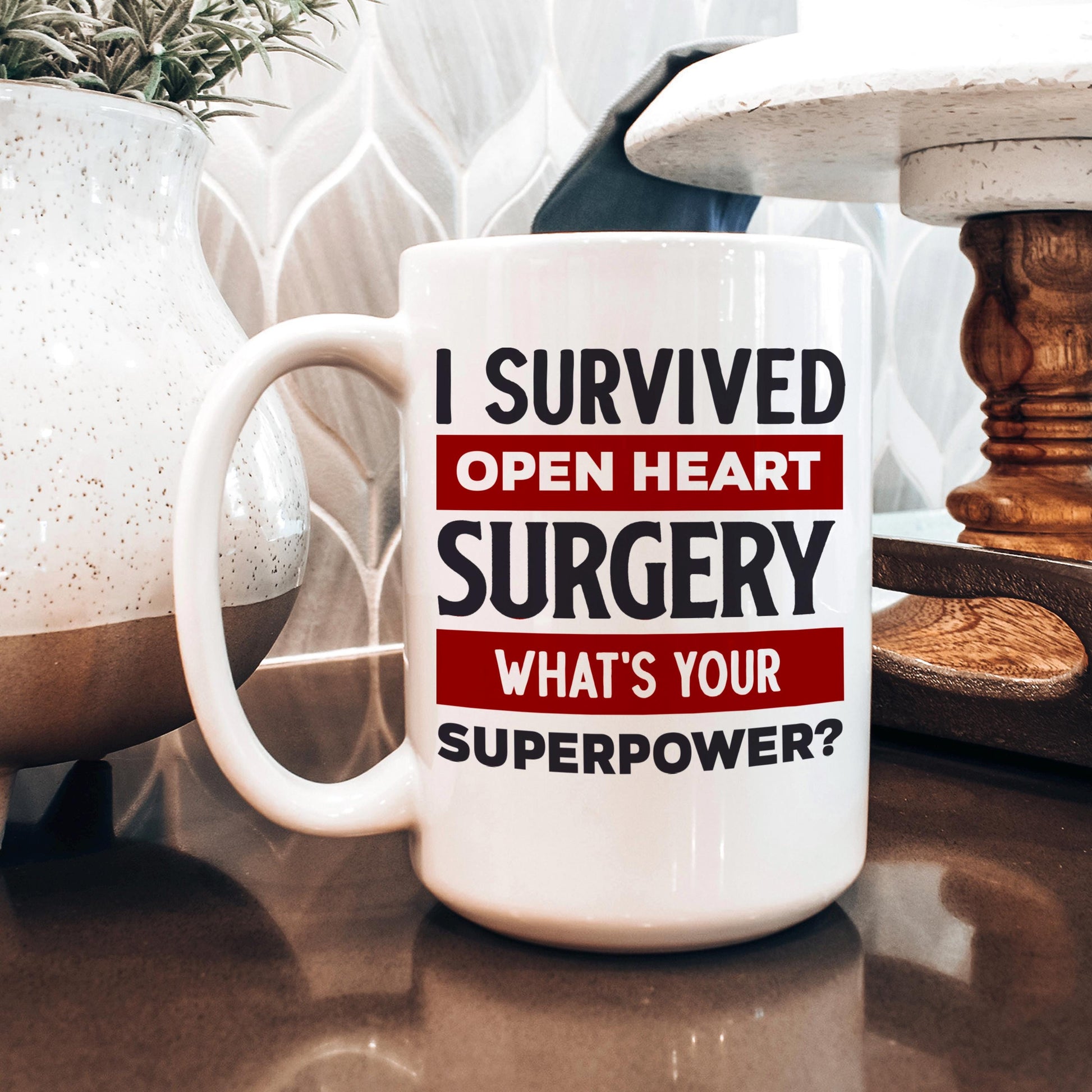 Open Heart Surgery Mug - Inspirational Recovery Coffee Cup | Survivor Gift Joyful Moose