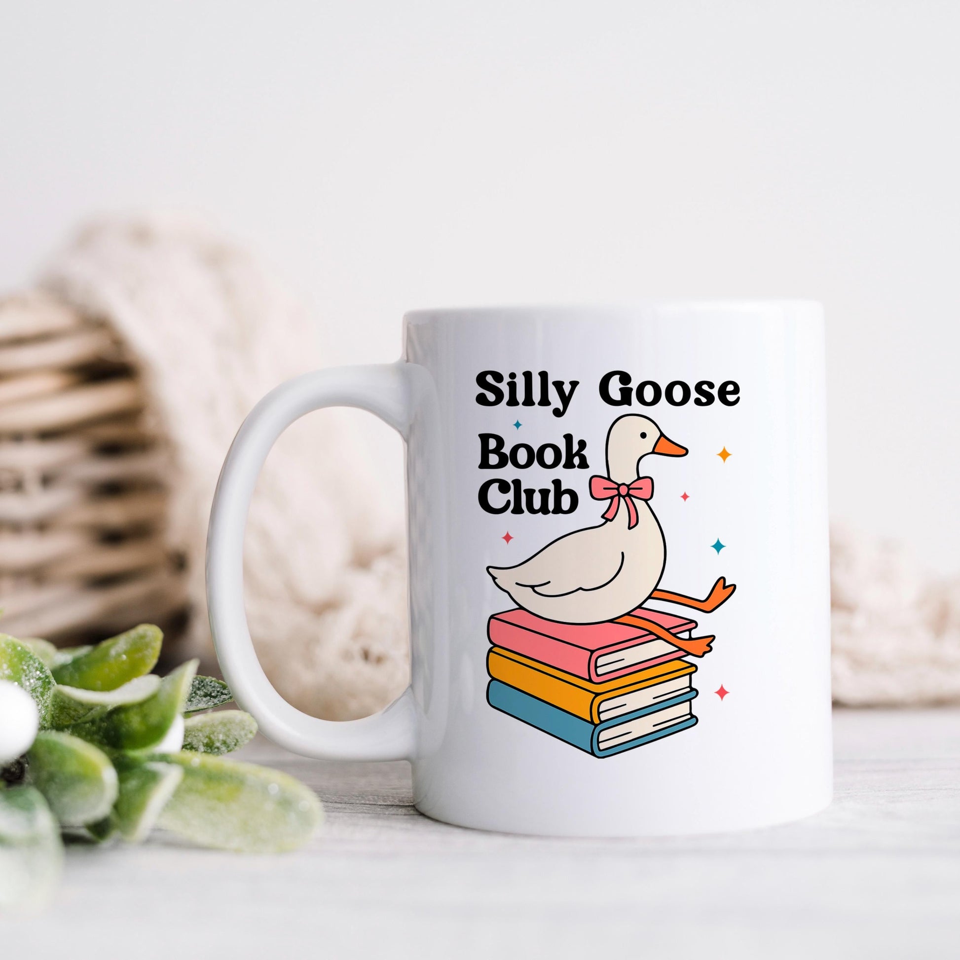 Book Club Mug – Quirky Coffee Cup for Book Lovers | Ceramic, Microwave Safe Joyful Moose