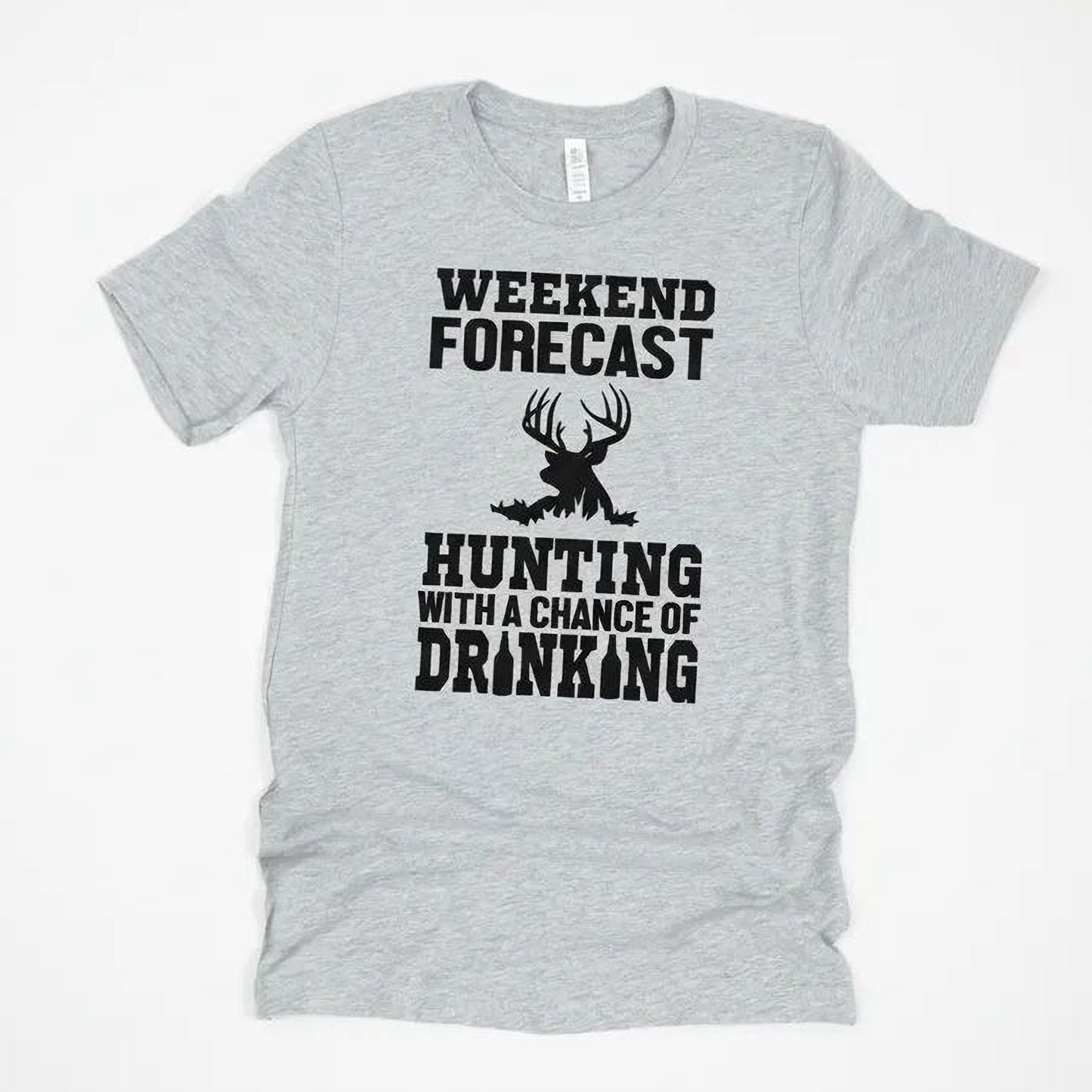 Hunting Gift for Men - Hunting with a chance of Drinking T-shirt - Funny Mens Shirt Joyful Moose