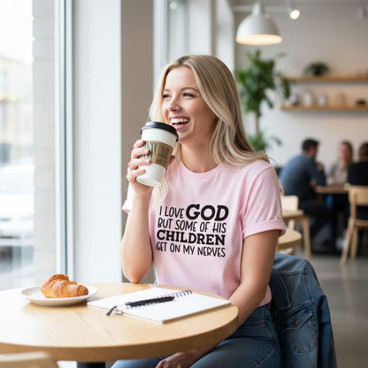 Funny Shirts For Women - Comfy Cotton Bella Canvas Tees With Sassy Saying Joyful Moose