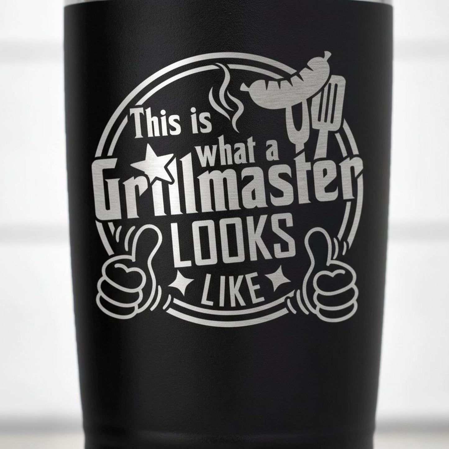 Grillmaster Tumbler - Insulated Stainless Steel Double Wall Tumbler For BBQ Gift Joyful Moose