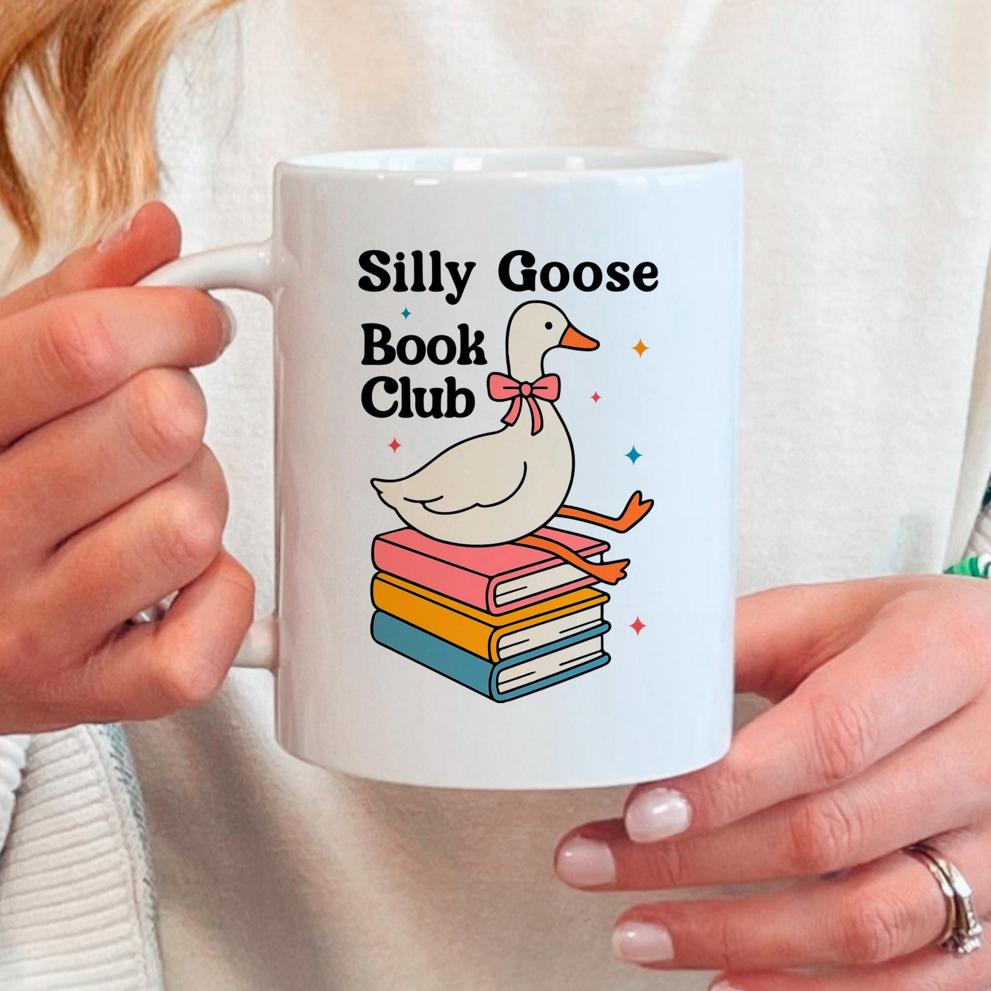 Book Club Mug – Quirky Coffee Cup for Book Lovers | Ceramic, Microwave Safe Joyful Moose
