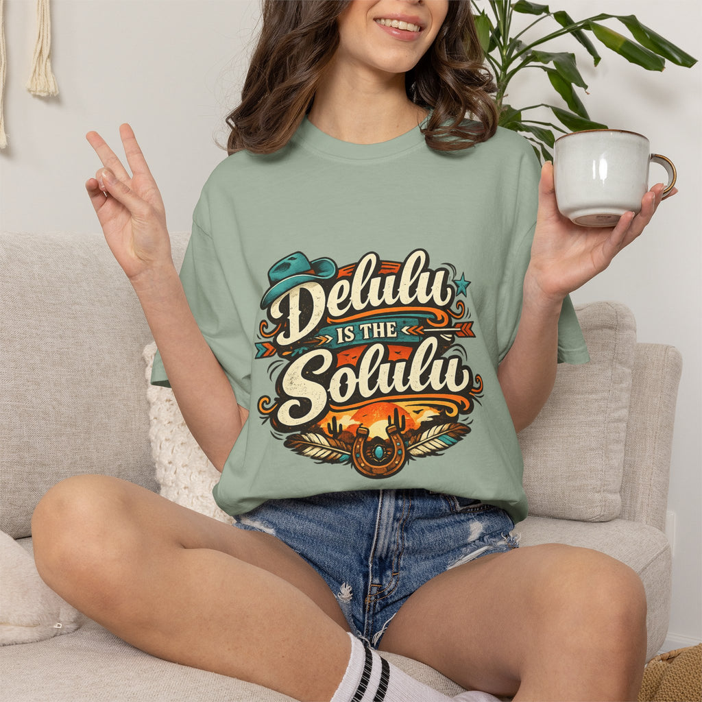Delulu is the Solulu Retro Graphic Tee Printify