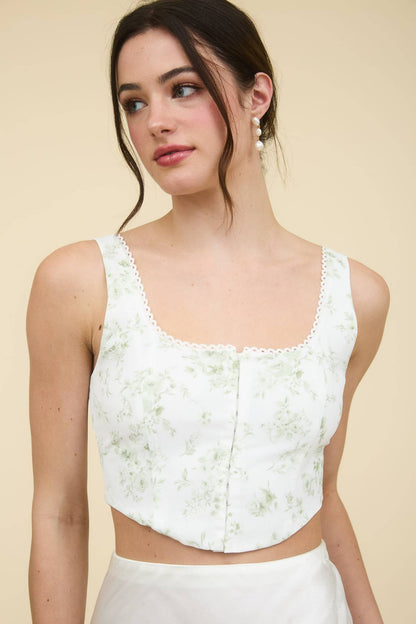 Sophia's Floral Crop Top Wild Cactus Boutique