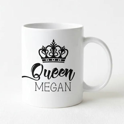Personalized Coffee Mug for Women - Personalized Crown Coffee Mug for Her - Custom Queen Coffee Mug - Fairy Tale Gifts Joyful Moose