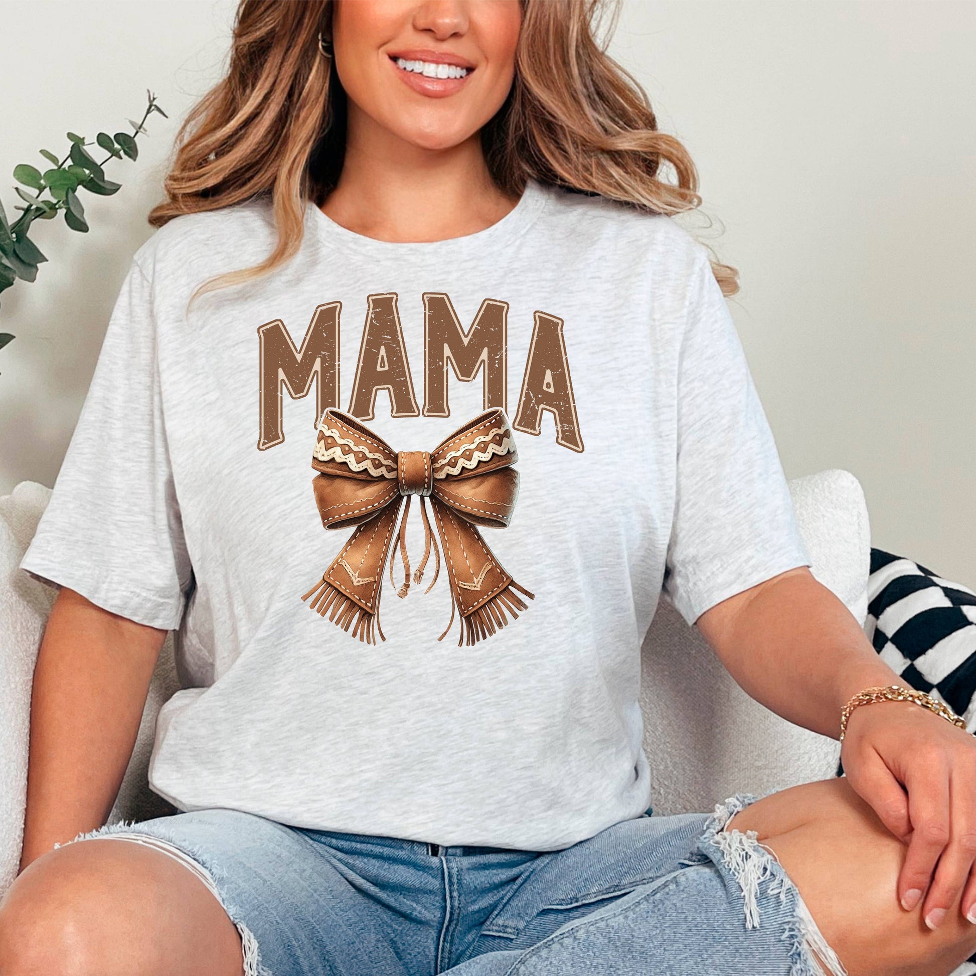 Western Mama Graphic Tee Coquette Cowgirl Shirt Mother's Day Joyful Moose