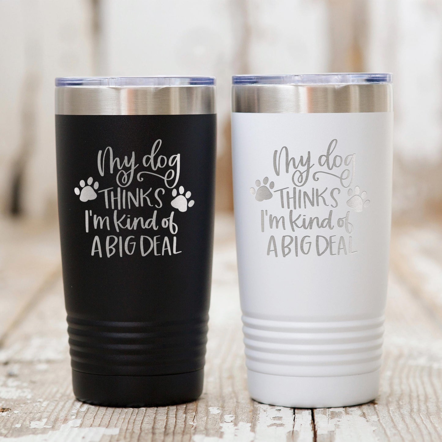 Dog Lover Tumbler - Stainless Steel Travel Coffee Cup | Funny Dog Gift, Insulated Pet Drinkware Joyful Moose