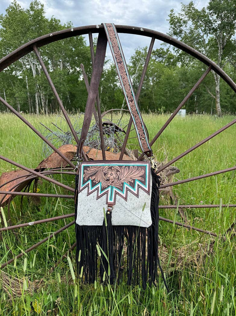 Western Cowhide Leather Purse & Wallet Wild Cactus Boutique