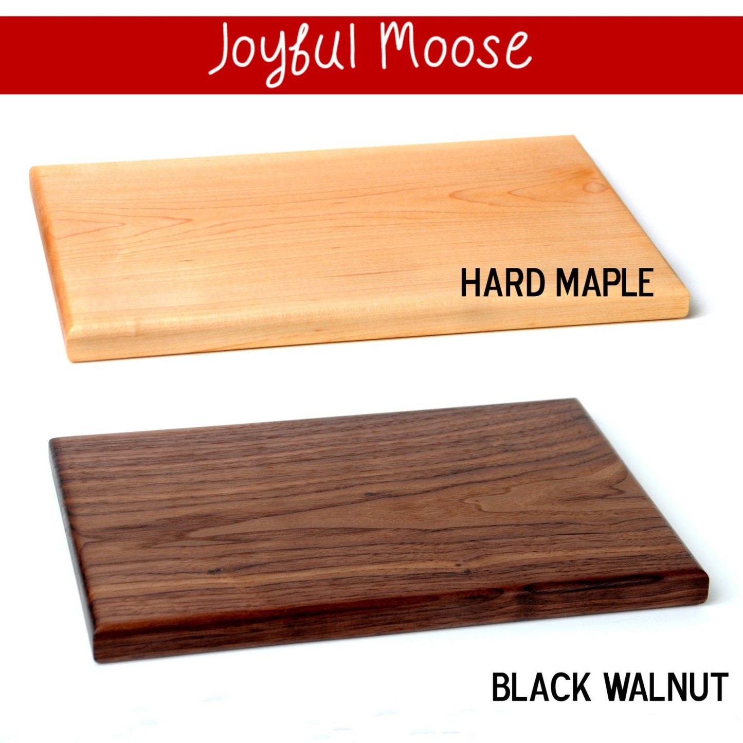 Personalized Maple Cutting Board - Engraved Wood Rustic Serving Board Gift Joyful Moose