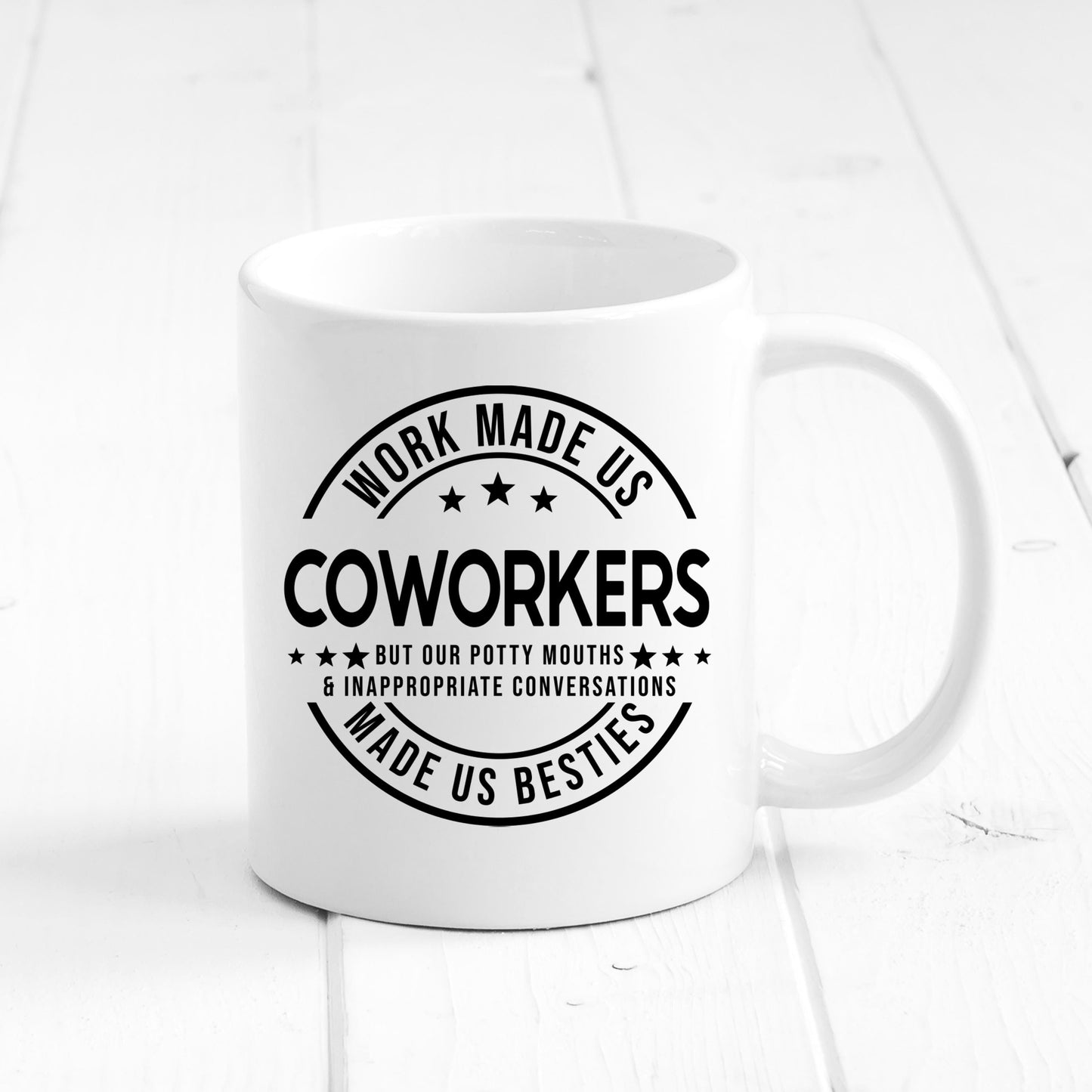 Funny Coworker Mug - Ceramic Coffee Cup | Office Humor Gift, Dishwasher Safe Joyful Moose