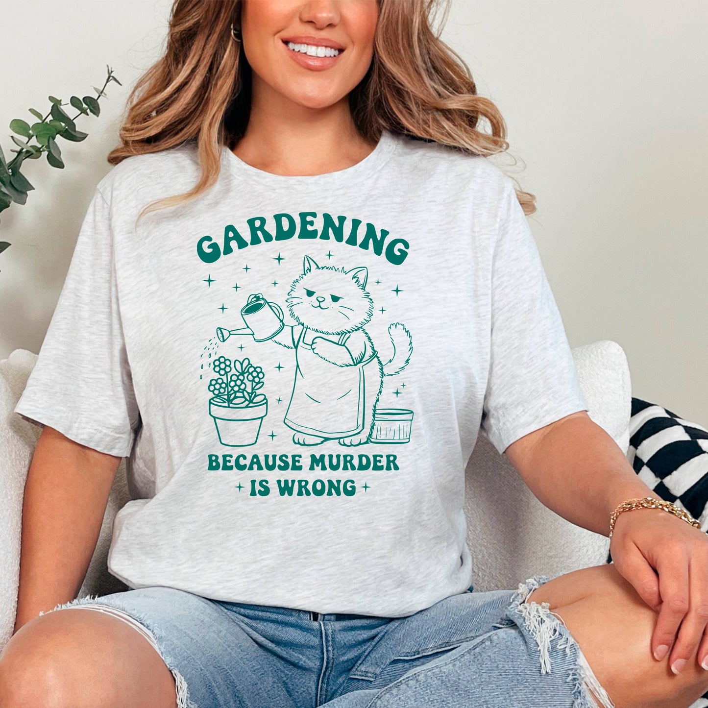 Gardening Graphic Tee for Garden Centers, Floral Plant Shops Joyful Moose
