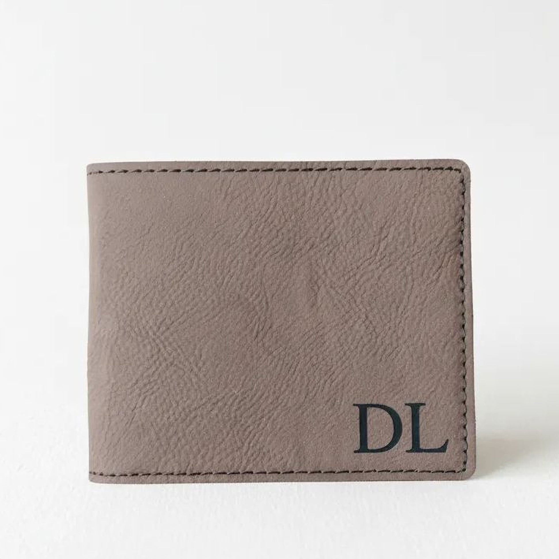 Personalized Leather Wallet - Slim Bifold Design | Custom Monogram Gift for Men Joyful Moose