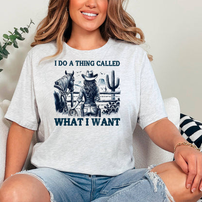 Horse Graphic Tee For Women, Graphic Tees Western Cowgirl Joyful Moose