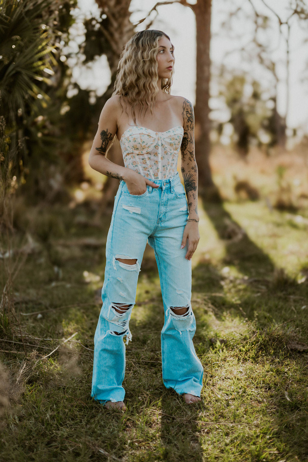 Spring Floral Corset Wild Cactus Boutique