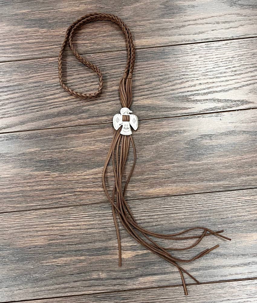 Handmade Thunderbird Suede Necklace Wild Cactus Boutique