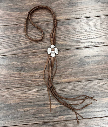 Handmade Thunderbird Suede Necklace Wild Cactus Boutique