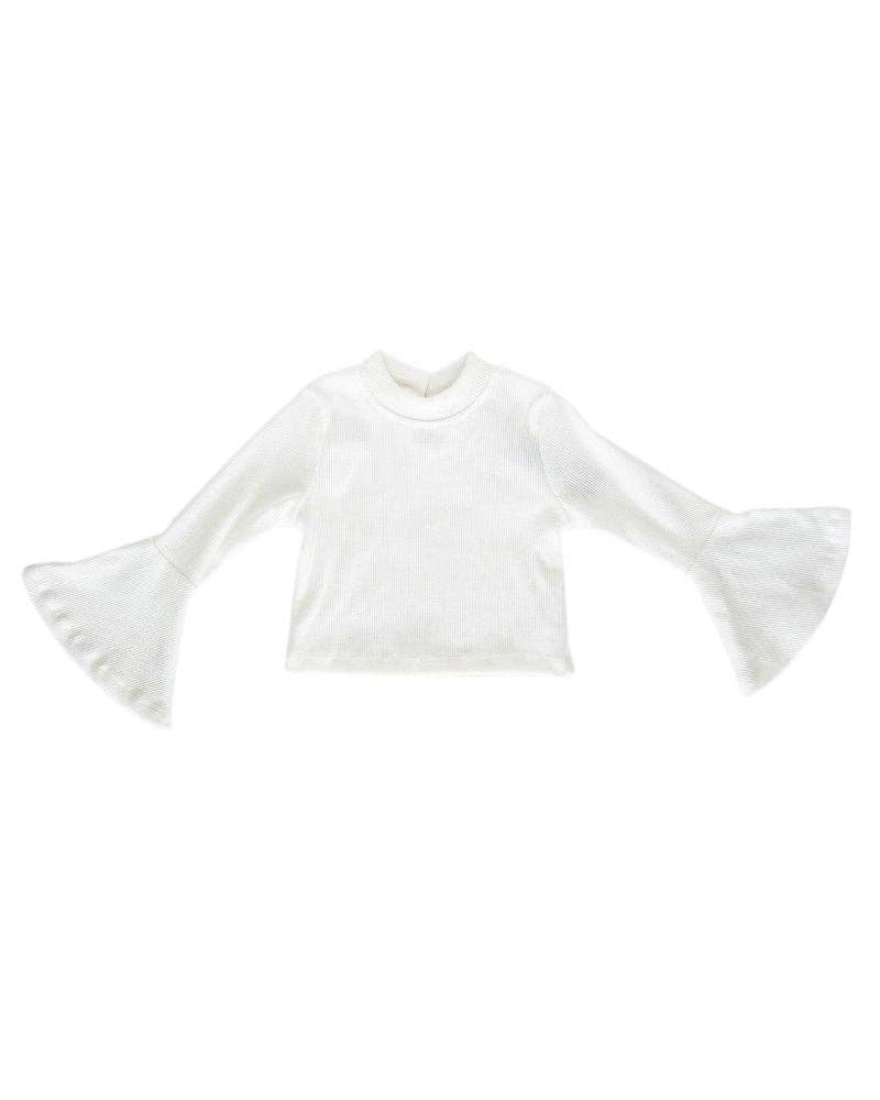 Joni Bell Sleeve Top - Ivory Rib Thread & Co. Boutique, LLC