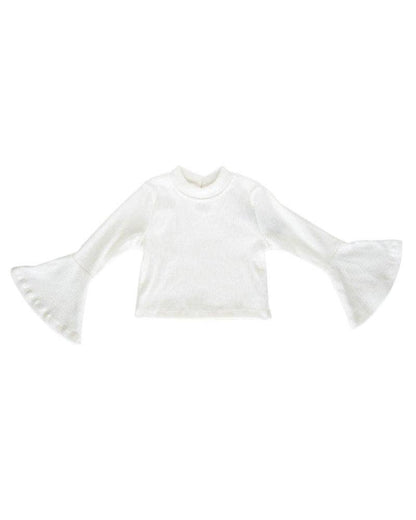 Joni Bell Sleeve Top - Ivory Rib Thread & Co. Boutique, LLC