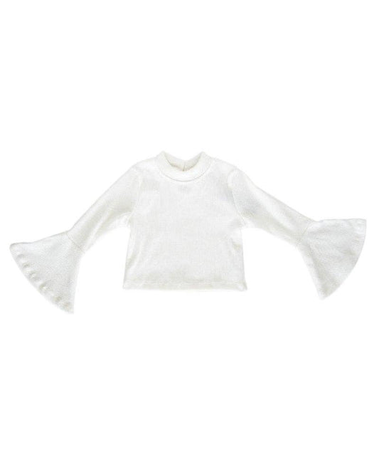Joni Bell Sleeve Top - Ivory Rib Thread & Co. Boutique, LLC