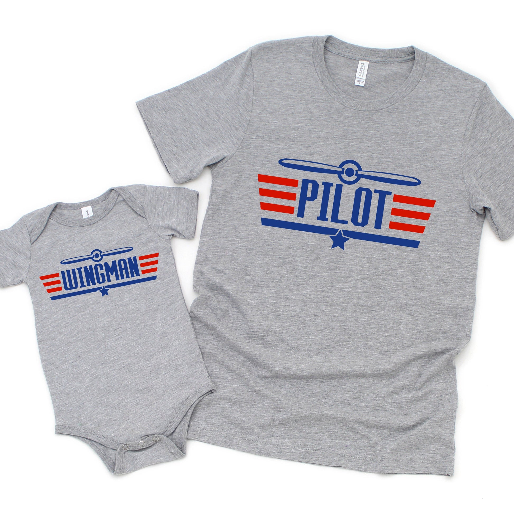 Pilot Wingman Shirts – Matching Family Shirts | Father Son Aviation Tees Joyful Moose