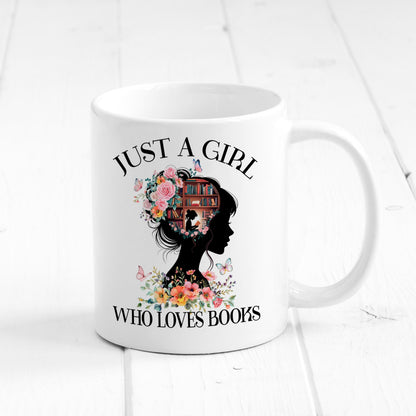 Book Lover Coffee Mug – Floral Book Mug | Ceramic, Microwave Safe Gift Joyful Moose