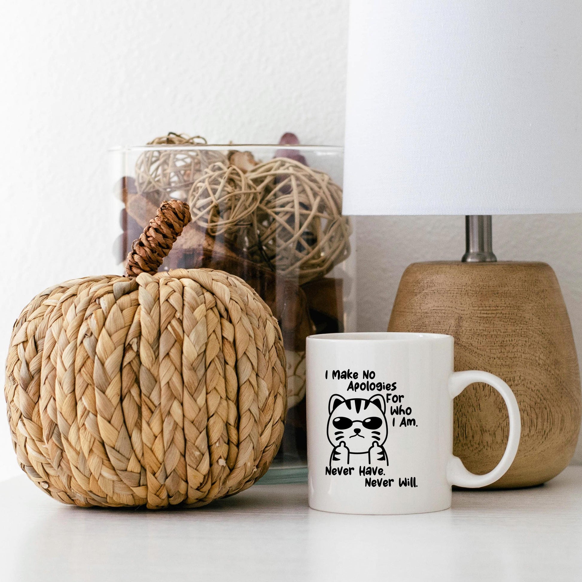 Funny Cat Coffee Mug – Ceramic 11 oz Microwave Safe Sassy Quote Mug Joyful Moose