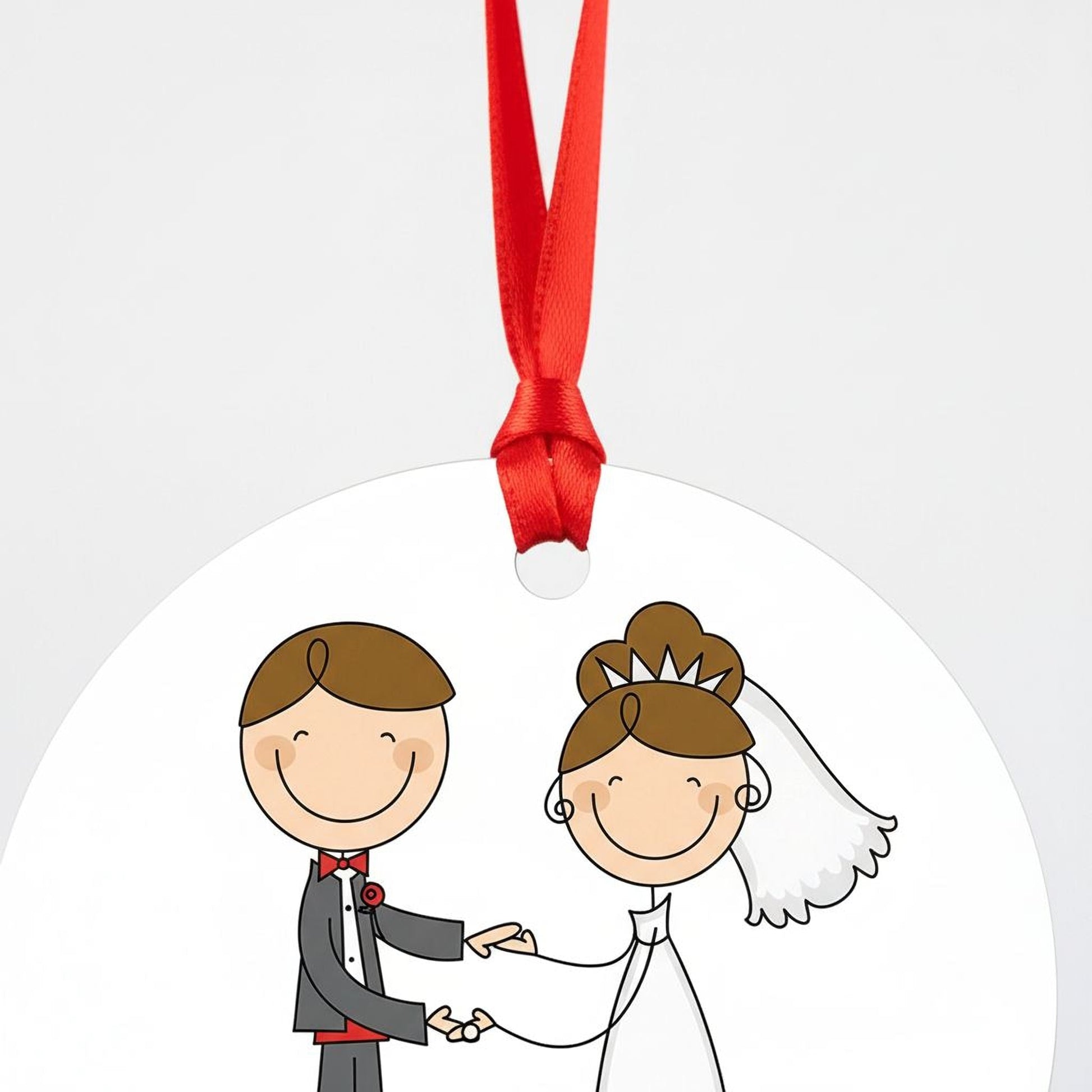 Personalized Wedding Ornament - Custom Wedding Keepsake | Newlywed Christmas Gift Joyful Moose