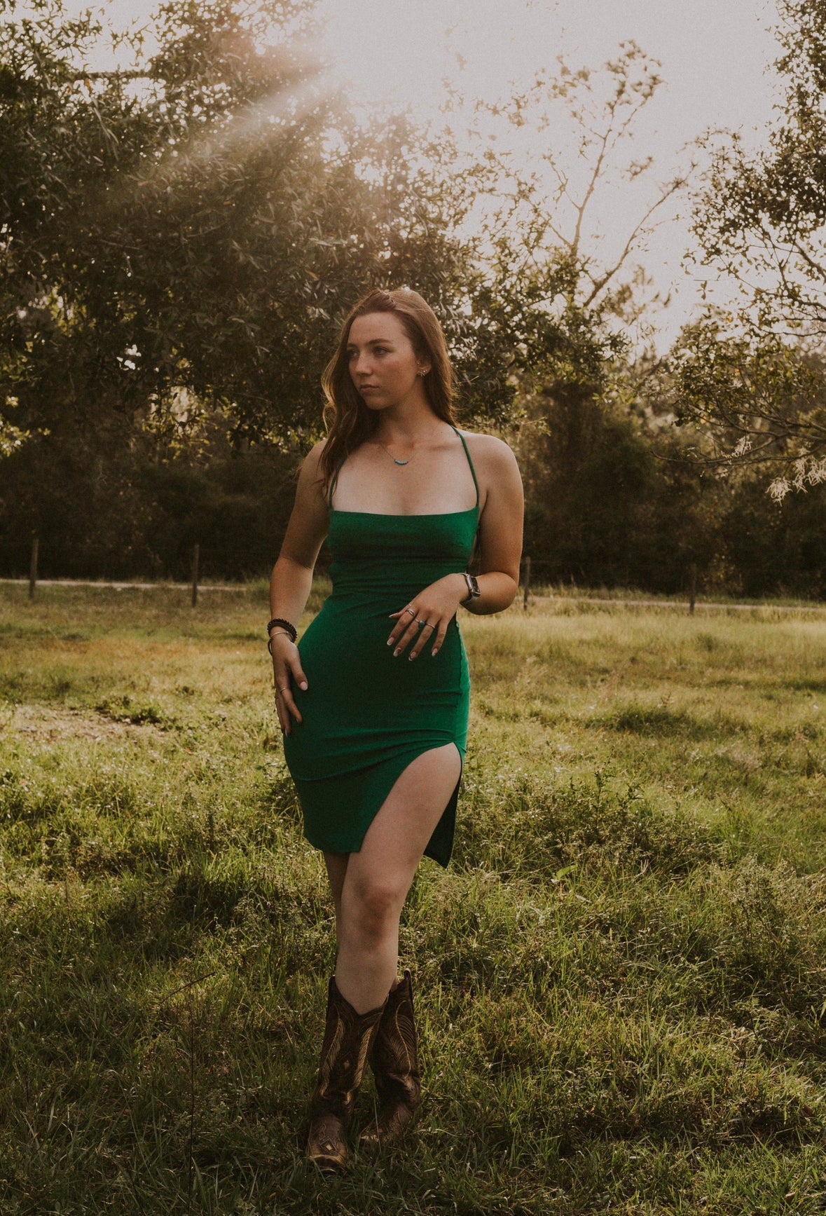 Hunter's Green Dress Wild Cactus Boutique