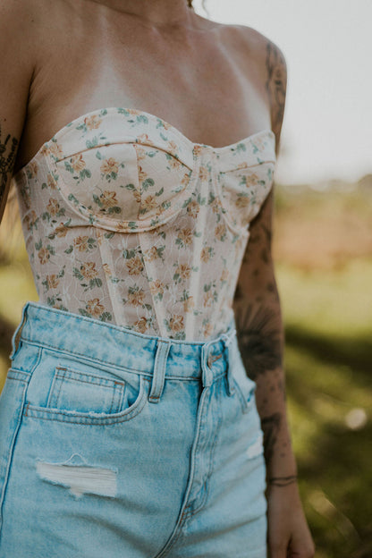 Spring Floral Corset Wild Cactus Boutique