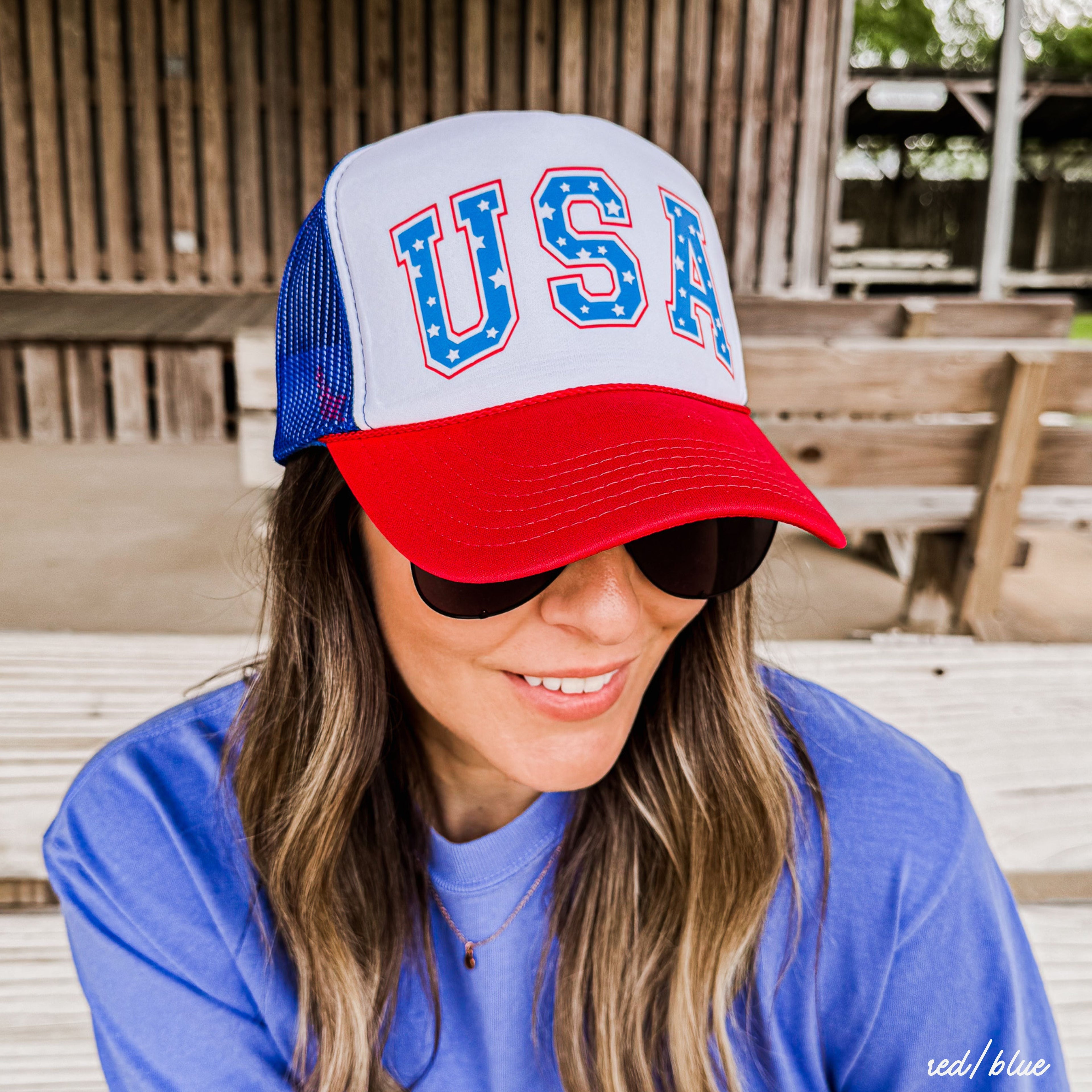 USA Stars Trucker Hat *9 COLORS Chloe Vs Tank The Boutique