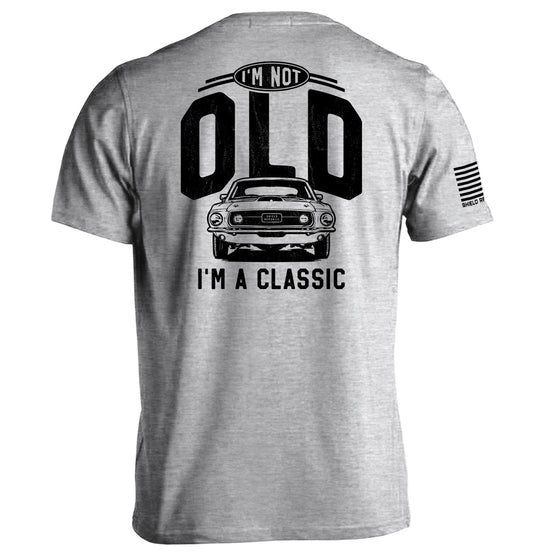I'm Not Old I'm a Classic (69 Mustang) Shield Republic
