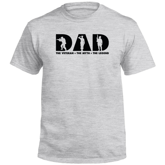 Dad The Veteran The Myth The Legend (Front) Shield Republic