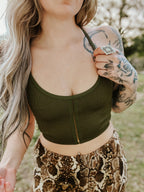 Sweet + Seamless Bralette - Olive Wild Cactus Boutique